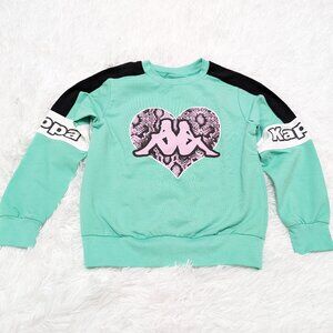 Kappa Unisex Crew Neck Aquamarine Pullover Loopknit Sweatshirt NWOT size:4T